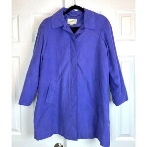 Appleseed's Women's  Purple Faux Suede Button Front Spring Jacket Coat PM